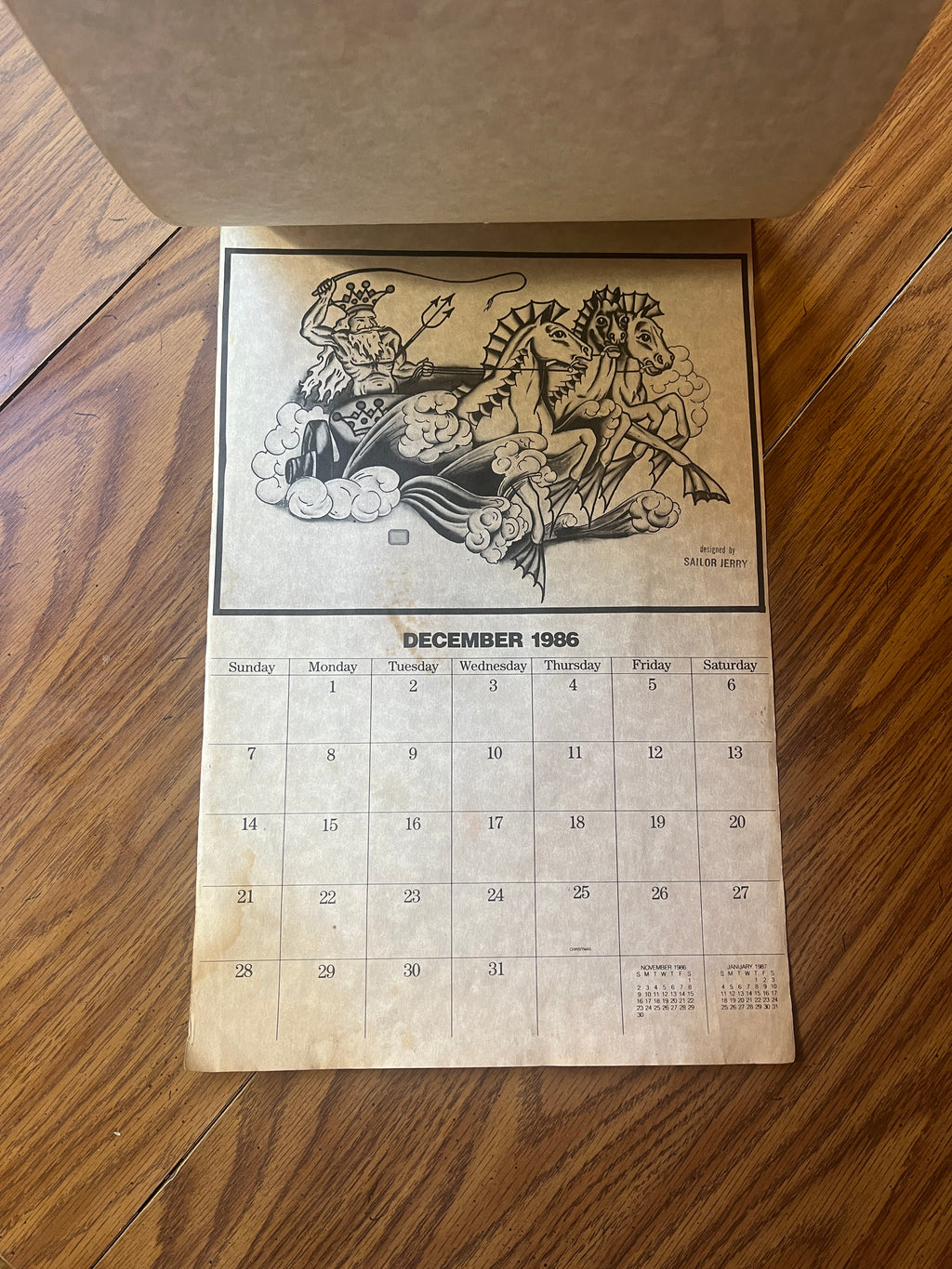 Mr. Flash(Mike Malone) produced sailor Jerry tattoo flash calendar
