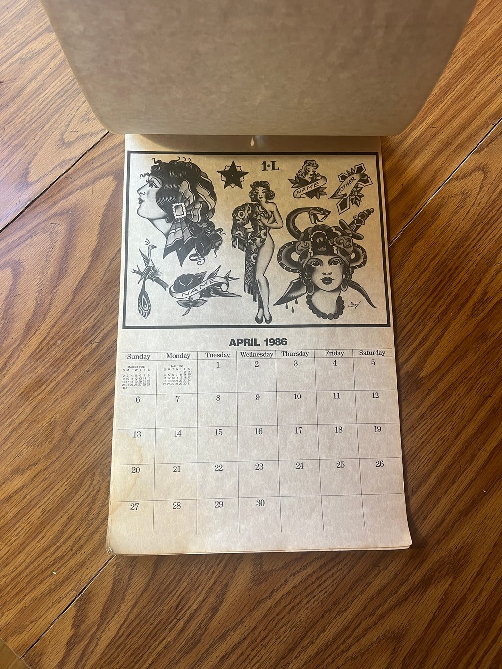 Mr. Flash(Mike Malone) produced sailor Jerry tattoo flash calendar