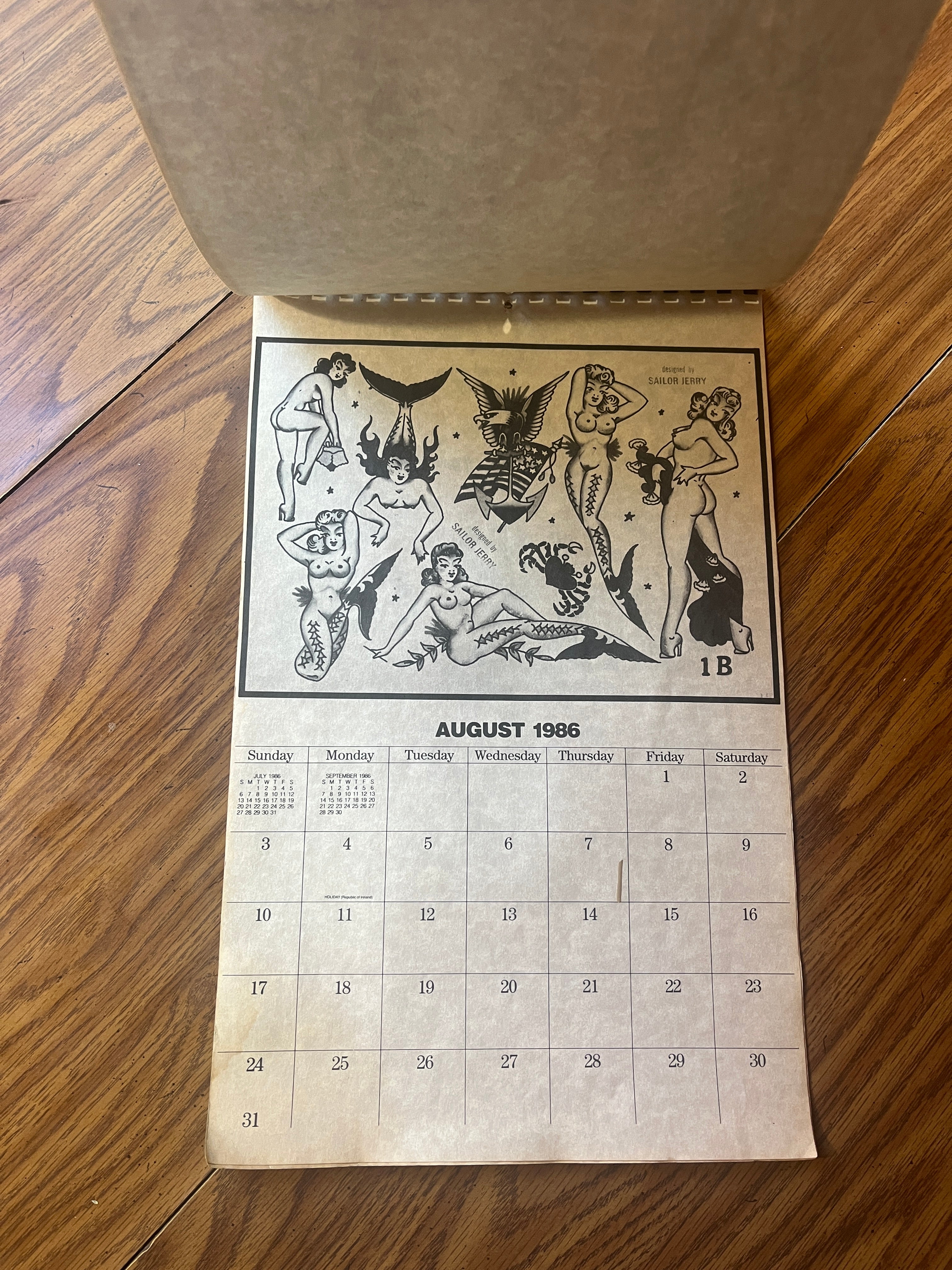 Mr. Flash(Mike Malone) produced sailor Jerry tattoo flash calendar