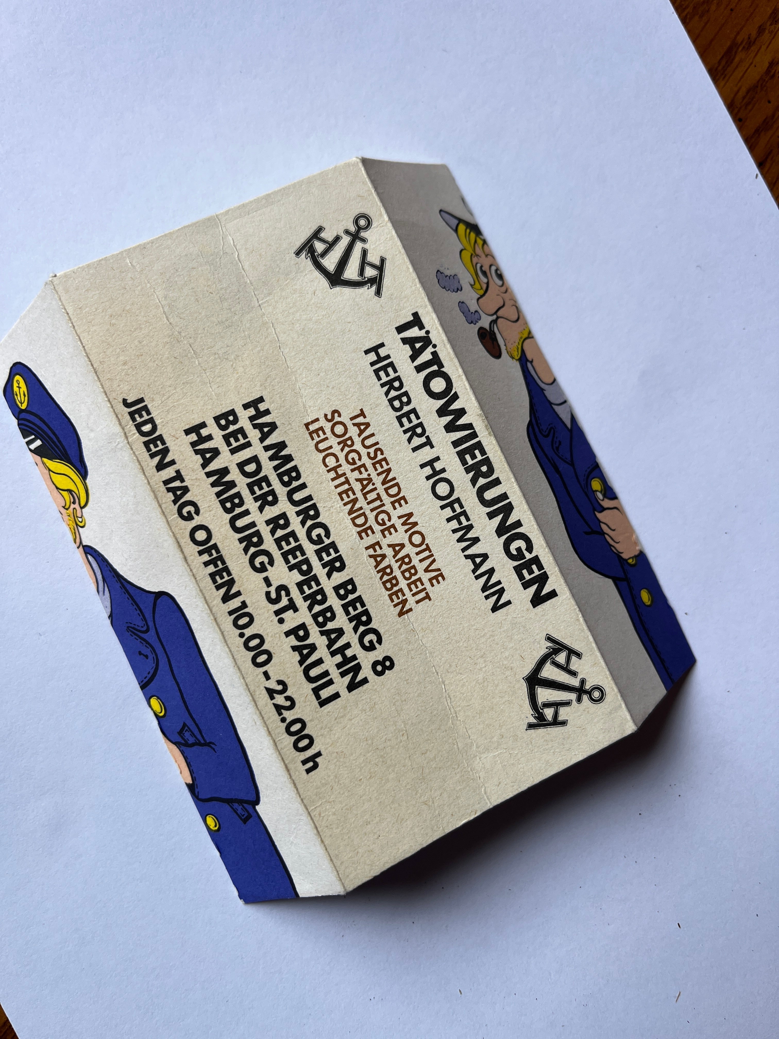 Tri fold Herbert Hoffman biz card.