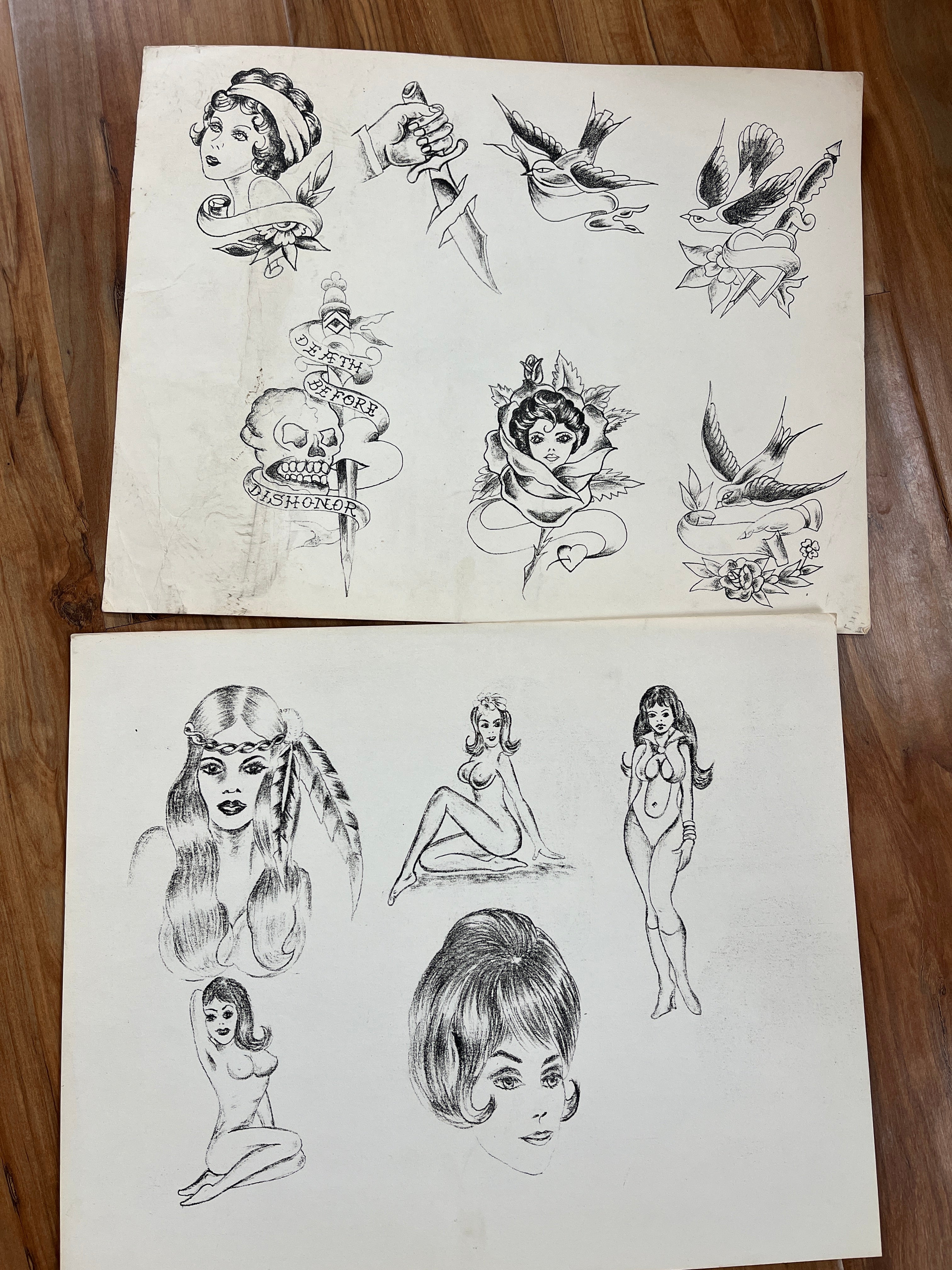 2 sheets of 1980s production flash. Unknown maker.