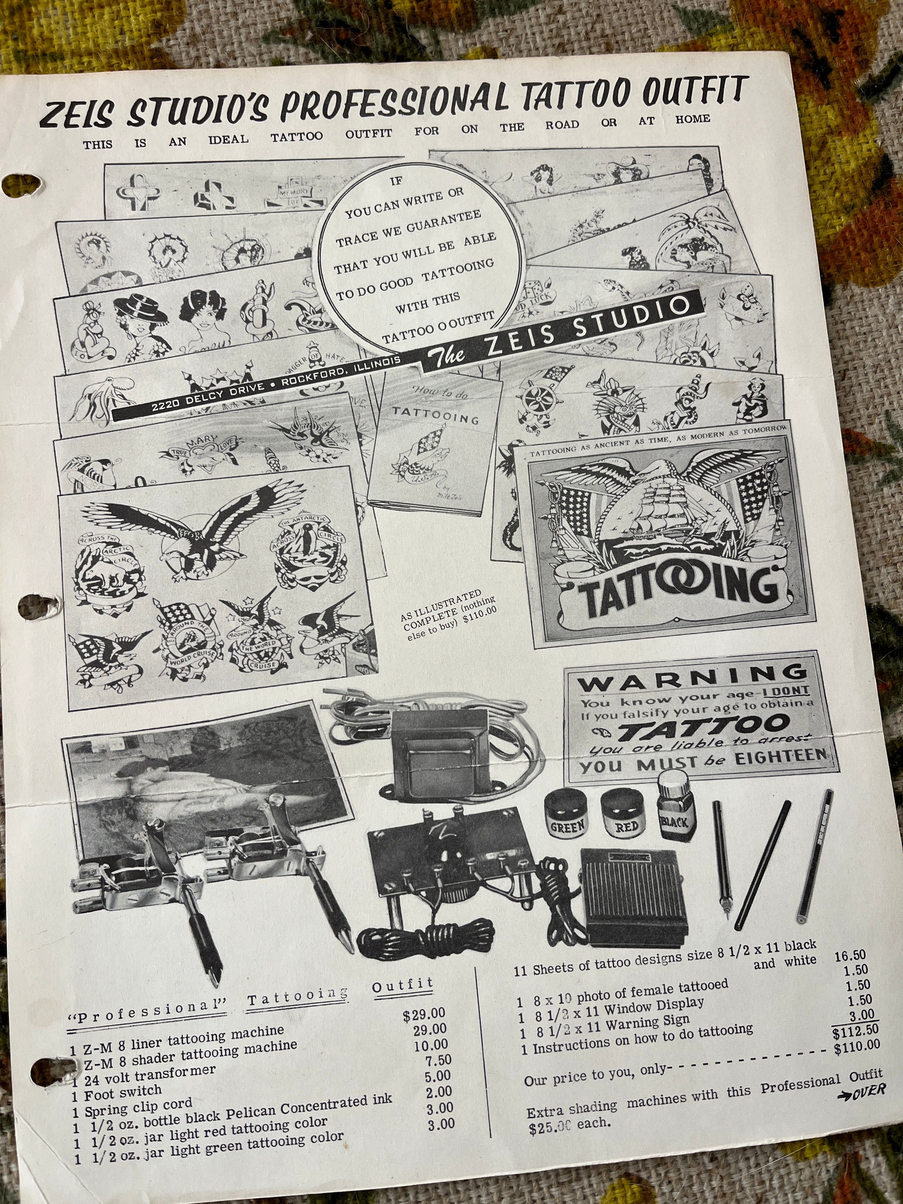 2 sided vintage Zeis starter kit advertisement