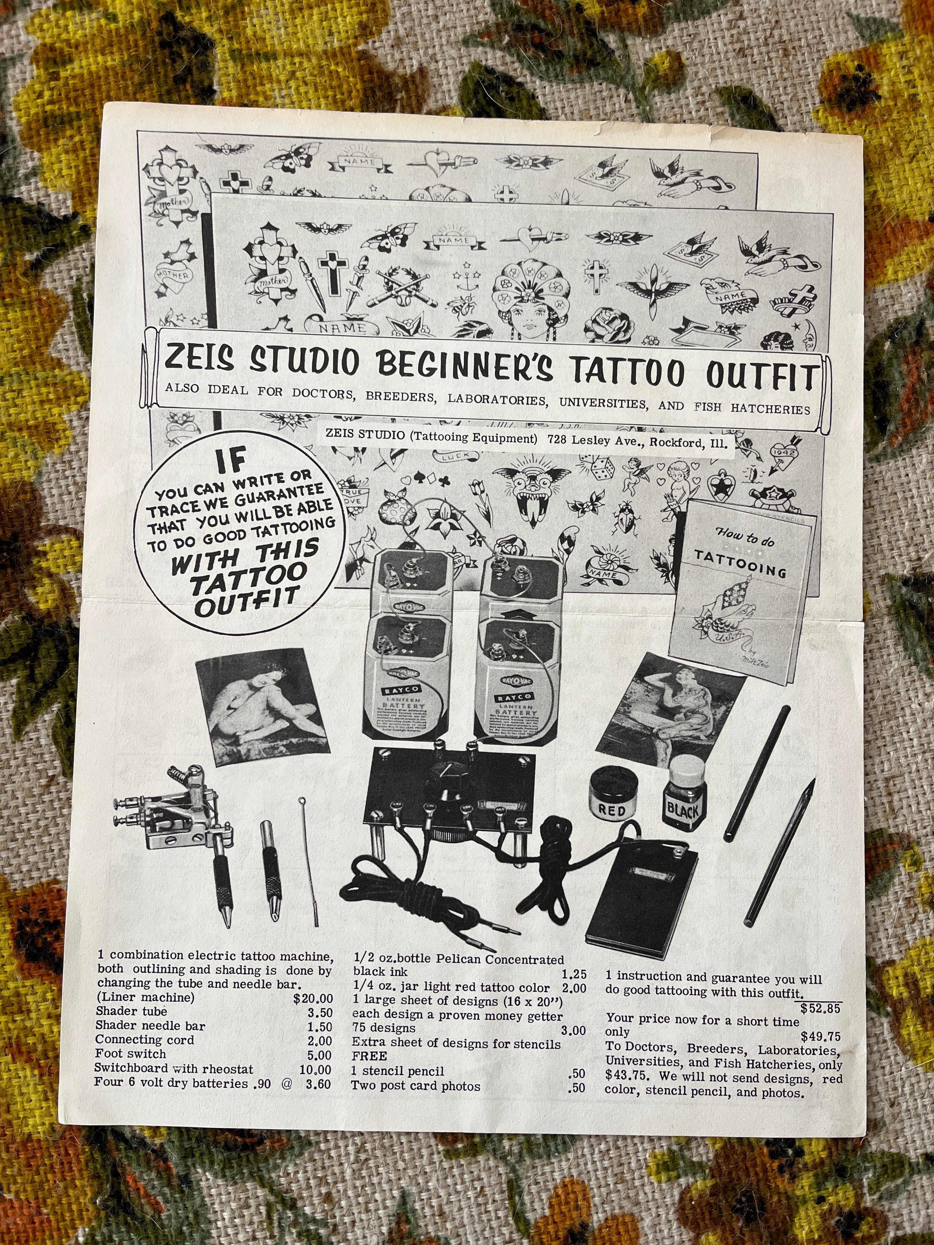 Vintage Zeis studio advertisement