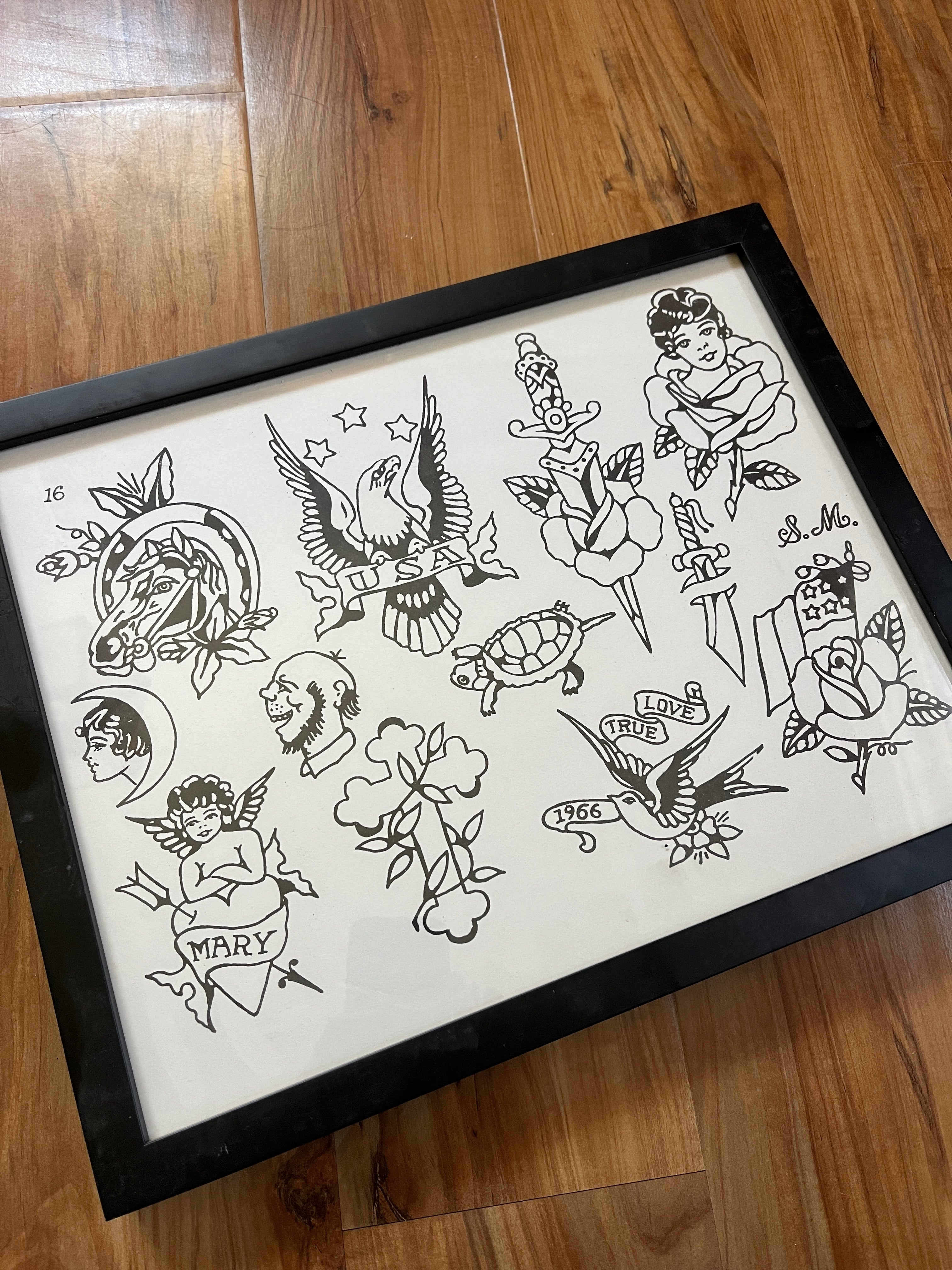 Antique Zeis tattoo production flash 11x14